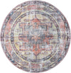 Zahara Oasis Collection Area Rug -  Rabat Round Yellow Pink  lifestyle 36