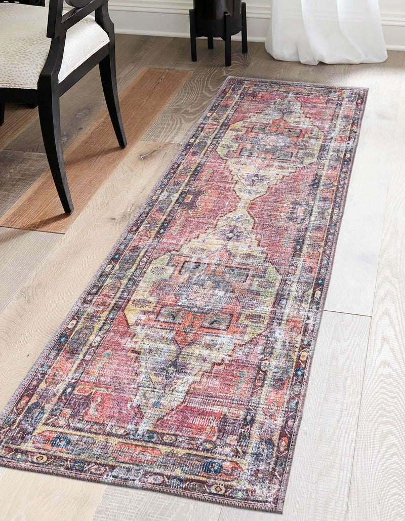 Zahara Oasis Collection Area Rug -  Rabat Runner Yellow Pink  lifestyle 42