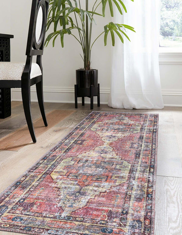 Zahara Oasis Collection Area Rug -  Rabat Runner Yellow Pink  lifestyle 47