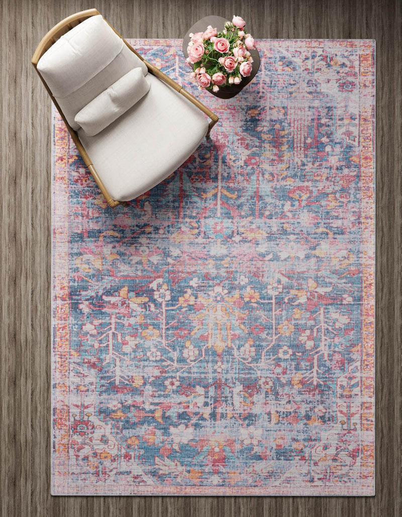 Zahara Oasis Collection Area Rug -  Nador Rectangle Navy Blue  lifestyle 9