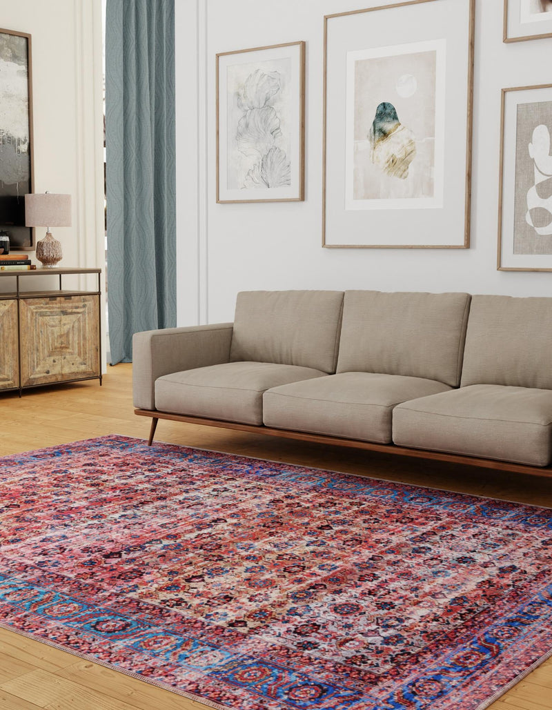 Zahara Oasis Collection Area Rug -  Meknes Rectangle Antique Pink  lifestyle 19
