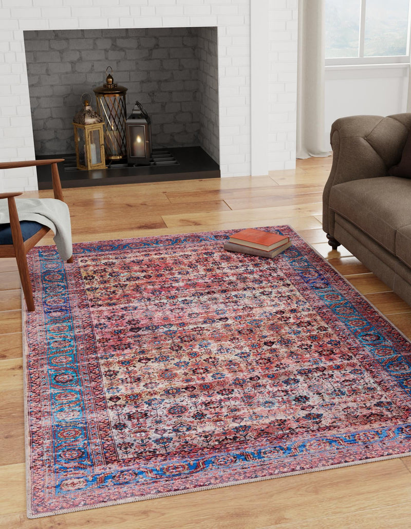 Zahara Oasis Collection Area Rug -  Meknes Rectangle Antique Pink  lifestyle 20