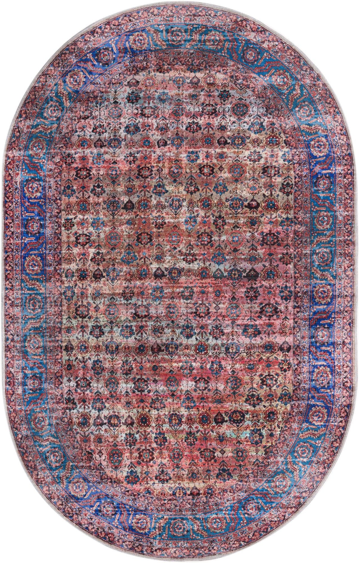 Zahara Oasis Collection Area Rug -  Meknes Oval Antique Pink  lifestyle 34
