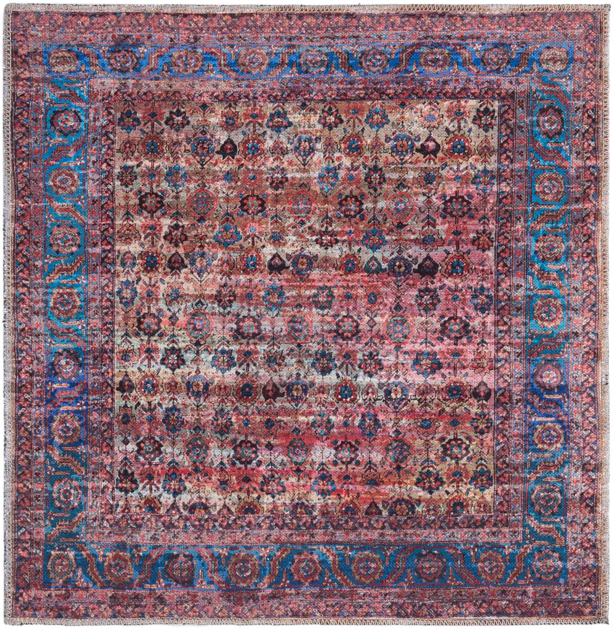 Zahara Oasis Collection Area Rug -  Meknes Square Antique Pink  lifestyle 35