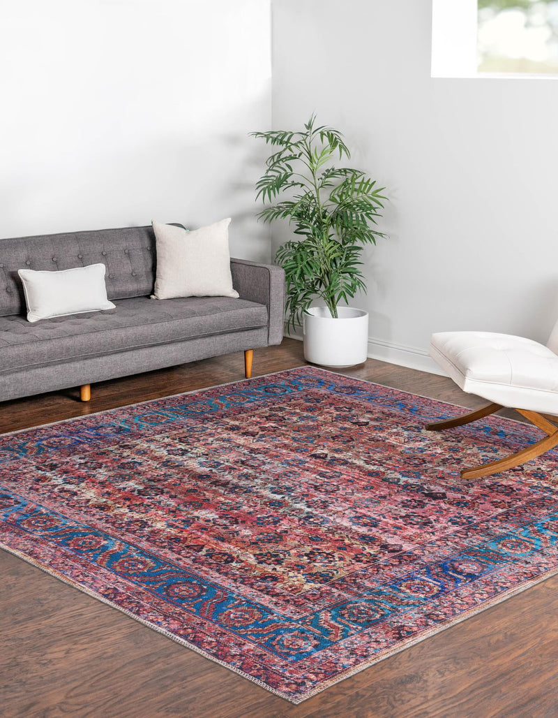 Zahara Oasis Collection Area Rug -  Meknes Square Antique Pink  lifestyle 44