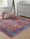 Zahara Oasis Collection Area Rug -  Meknes Square Antique Pink  lifestyle 45