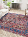 Zahara Oasis Collection Area Rug -  Meknes Square Antique Pink  lifestyle 90