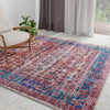Zahara Oasis Collection Area Rug -  Meknes Square Antique Pink  lifestyle 111