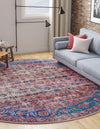 Zahara Oasis Collection Area Rug -  Meknes Round Antique Pink  lifestyle 46