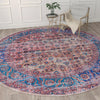 Zahara Oasis Collection Area Rug -  Meknes Round Antique Pink  lifestyle 100