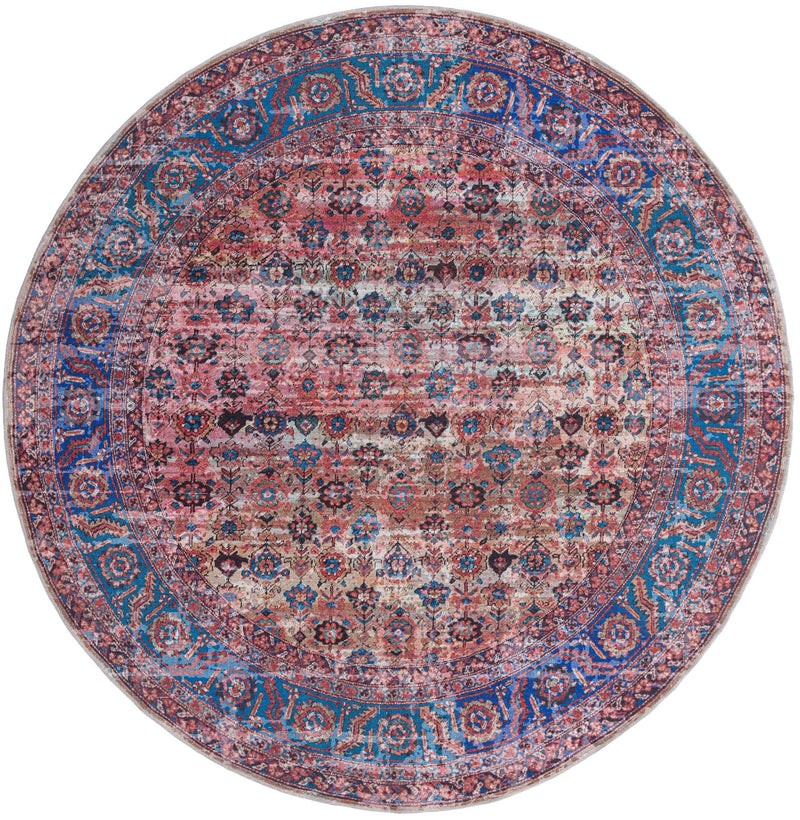 Zahara Oasis Collection Area Rug -  Meknes Round Antique Pink  lifestyle 36