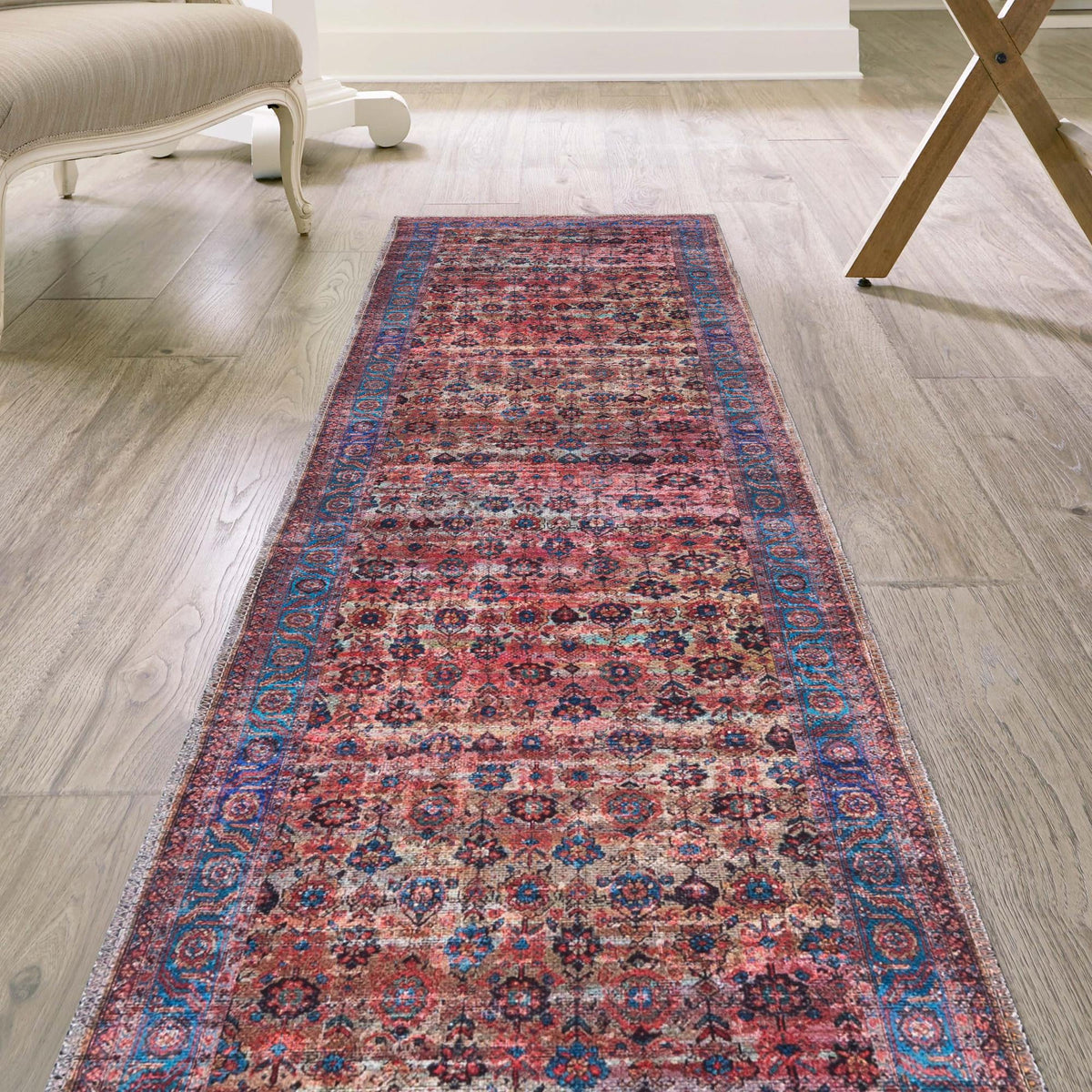 Zahara Oasis Collection Area Rug -  Meknes Runner Antique Pink  lifestyle 105
