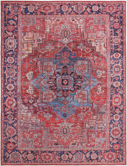 Zahara Oasis Collection Area Rug -  Essaouira Rectangle Rust Red Main