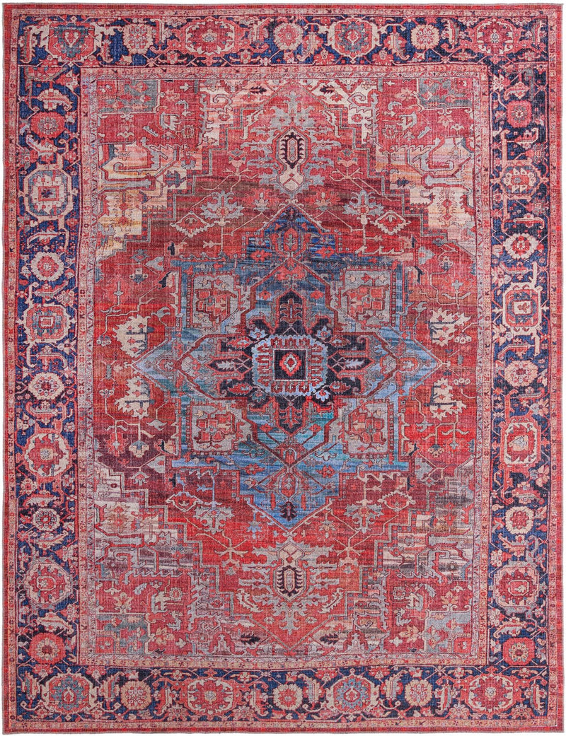 Zahara Oasis Collection Area Rug -  Essaouira Rectangle Rust Red Main