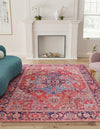Zahara Oasis Collection Area Rug -  Essaouira Rectangle Rust Red  lifestyle 5