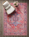 Zahara Oasis Collection Area Rug -  Essaouira Rectangle Rust Red  lifestyle 8