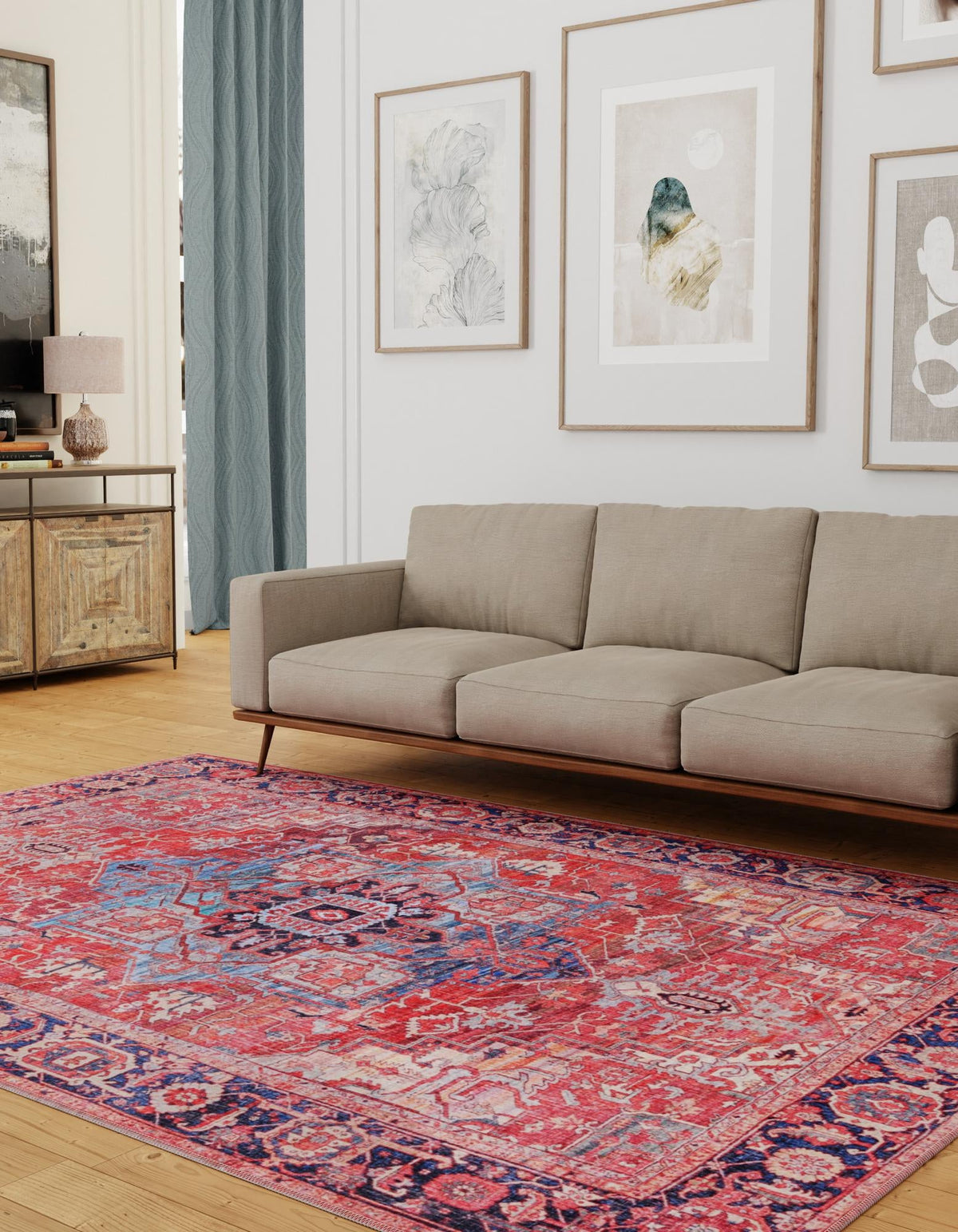 Zahara Oasis Collection Area Rug -  Essaouira Rectangle Rust Red  lifestyle 20