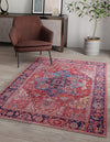 Zahara Oasis Collection Area Rug -  Essaouira Rectangle Rust Red  lifestyle 3