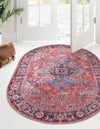 Zahara Oasis Collection Area Rug -  Essaouira Oval Rust Red  lifestyle 39
