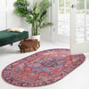 Zahara Oasis Collection Area Rug -  Essaouira Oval Rust Red  lifestyle 99