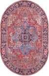 Zahara Oasis Collection Area Rug -  Essaouira Oval Rust Red  lifestyle 35