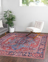 Zahara Oasis Collection Area Rug -  Essaouira Square Rust Red  lifestyle 40