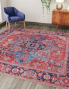 Zahara Oasis Collection Area Rug -  Essaouira Square Rust Red  lifestyle 41