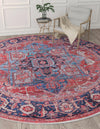 Zahara Oasis Collection Area Rug -  Essaouira Round Rust Red  lifestyle 42