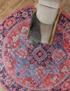Zahara Oasis Collection Area Rug -  Essaouira Round Rust Red  lifestyle 93