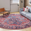 Zahara Oasis Collection Area Rug -  Essaouira Round Rust Red  lifestyle 101