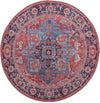 Zahara Oasis Collection Area Rug -  Essaouira Round Rust Red  lifestyle 37
