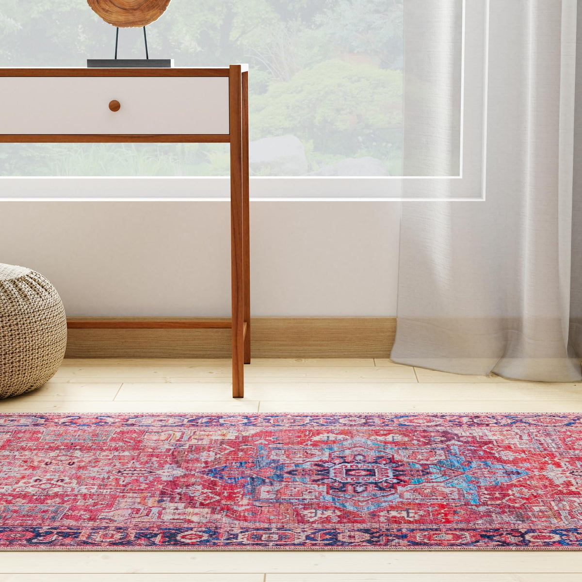 Zahara Oasis Collection Area Rug -  Essaouira Runner Rust Red  lifestyle 102