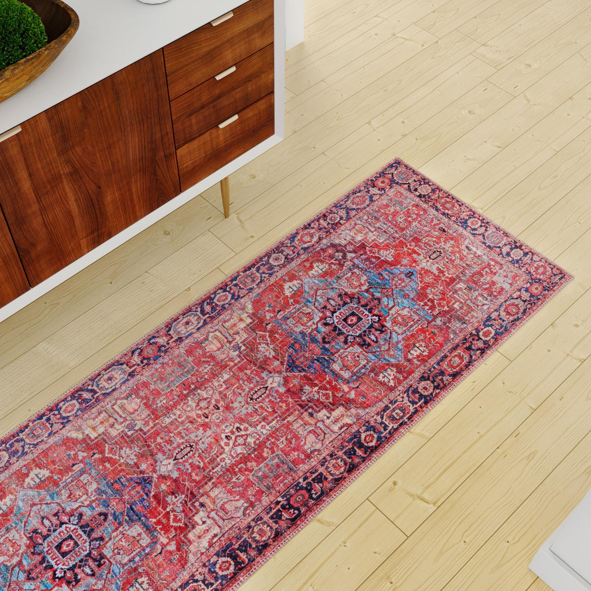 Zahara Oasis Collection Area Rug -  Essaouira Runner Rust Red  lifestyle 105