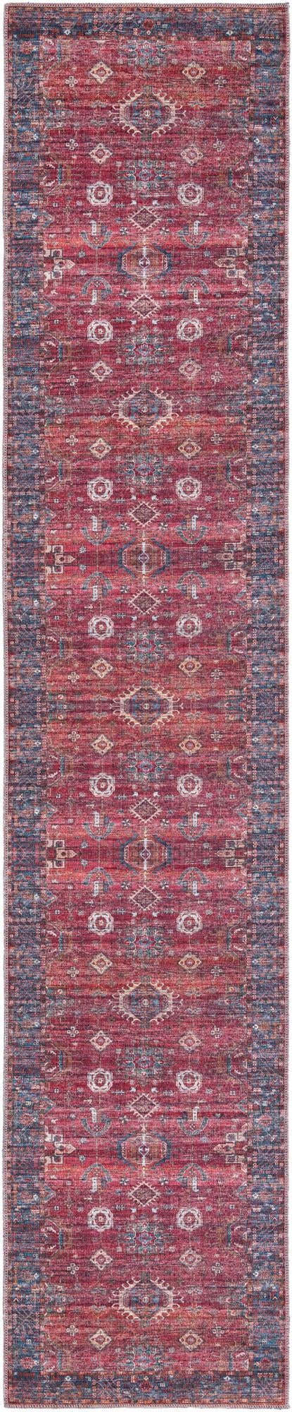 Zahara Oasis Collection Area Rug -  Ouarzazate Runner Antique Red  lifestyle 38