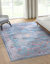 Zahara Oasis Collection Area Rug -  Marrakech Rectangle Blue  lifestyle 2