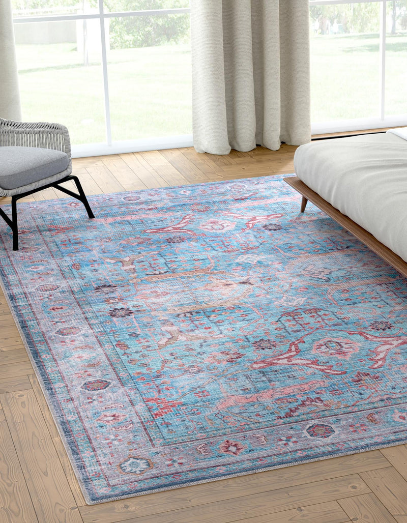 Zahara Oasis Collection Area Rug -  Marrakech Rectangle Blue  lifestyle 2