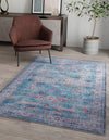 Zahara Oasis Collection Area Rug -  Marrakech Rectangle Blue  lifestyle 3