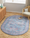 Zahara Oasis Collection Area Rug -  Marrakech Oval Blue  lifestyle 38