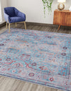 Zahara Oasis Collection Area Rug -  Marrakech Square Blue  lifestyle 40