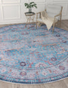 Zahara Oasis Collection Area Rug -  Marrakech Round Blue  lifestyle 41