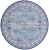 Zahara Oasis Collection Area Rug -  Marrakech Round Blue  lifestyle 36