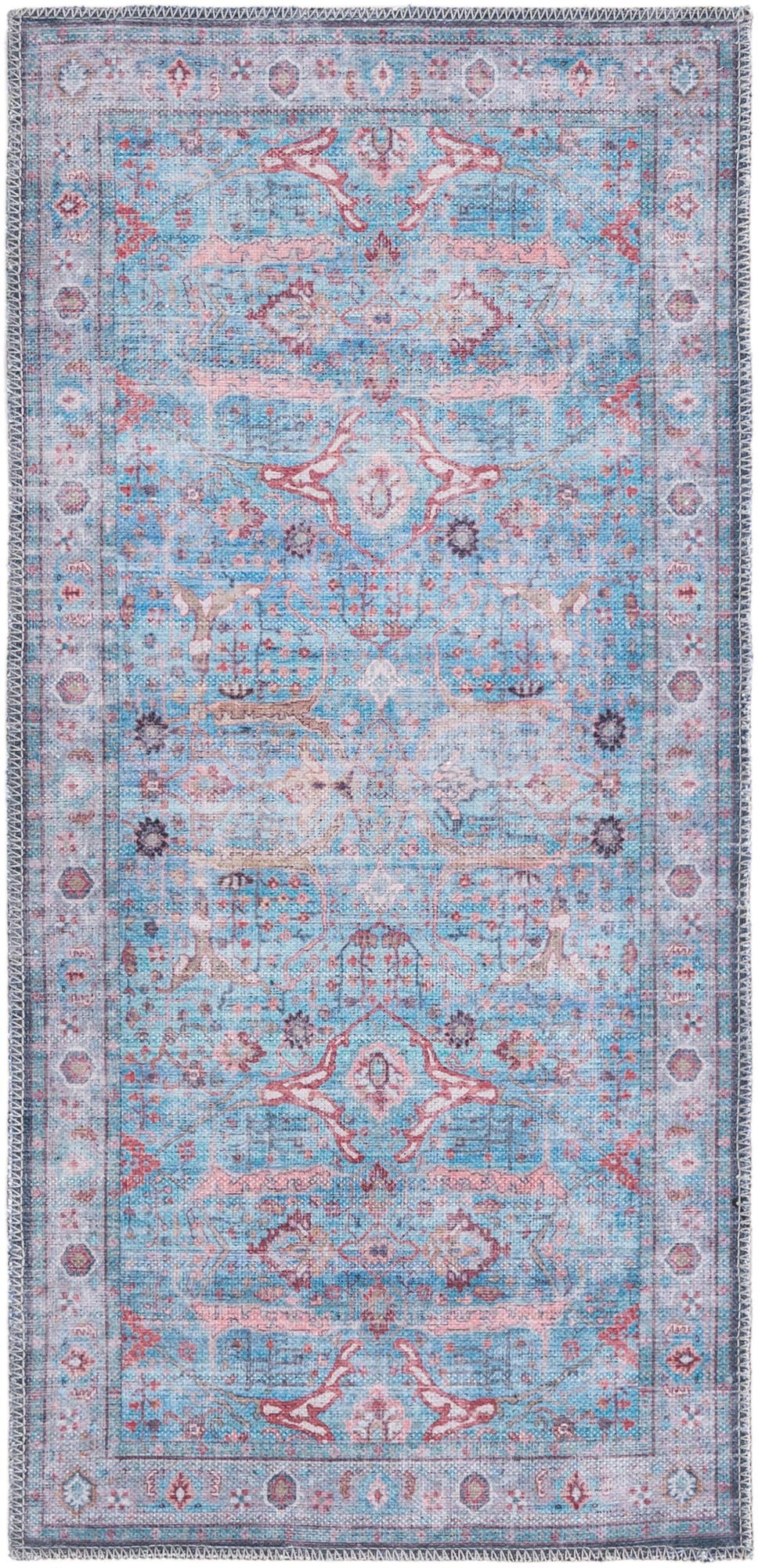 Zahara Oasis Collection Area Rug -  Marrakech Runner Blue  lifestyle 37