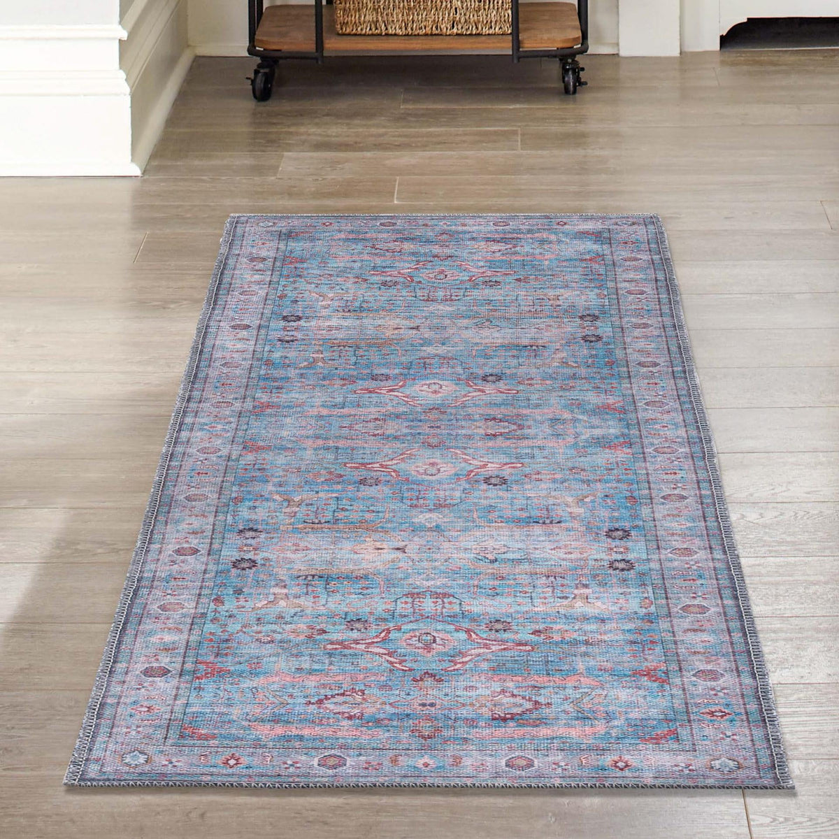 Zahara Oasis Collection Area Rug -  Marrakech Runner Blue  lifestyle 107