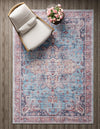 Zahara Oasis Collection Area Rug -  Casablanca Rectangle Blue  lifestyle 9