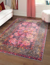 Aurora Waves Collection Area Rug -  Seljalandsfoss Rectangle Pink  lifestyle 2