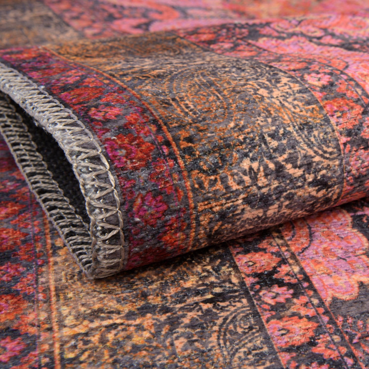 Aurora Waves Collection Area Rug -  Seljalandsfoss Rectangle Pink  lifestyle 5