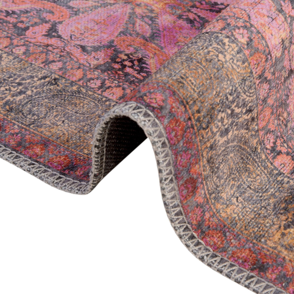 Aurora Waves Collection Area Rug -  Seljalandsfoss Rectangle Pink  lifestyle 9