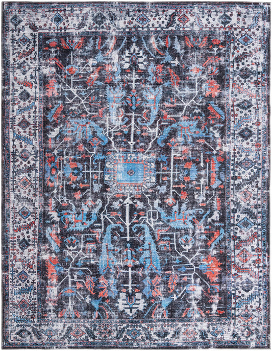 Aurora Waves Collection Area Rug -  Svalbard Rectangle Black Main