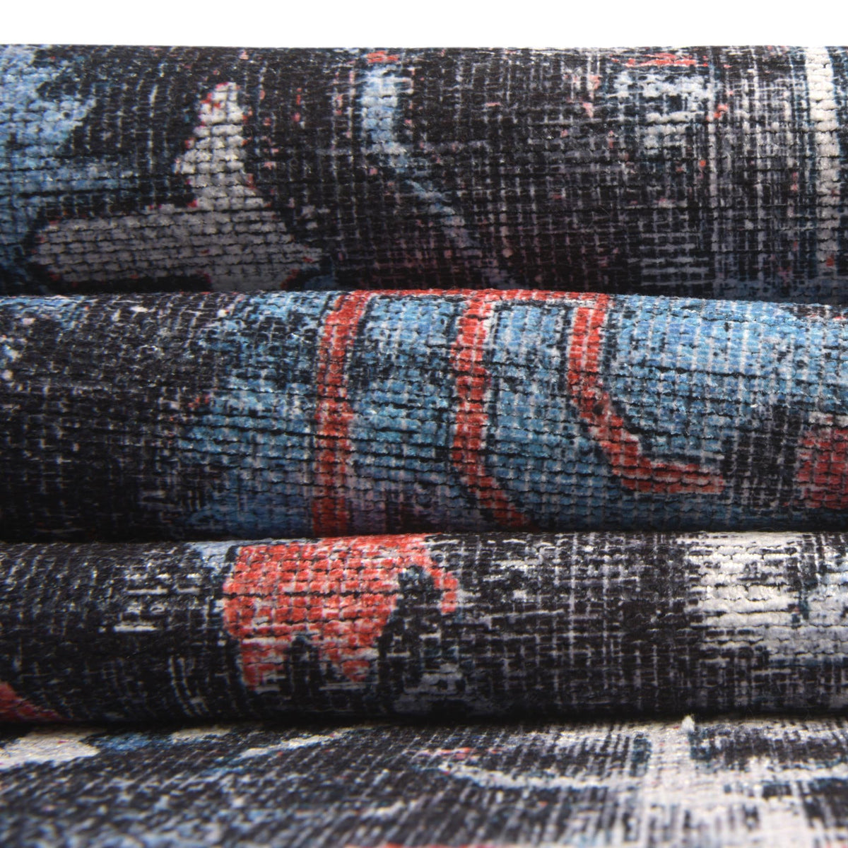 Aurora Waves Collection Area Rug -  Svalbard Rectangle Black  lifestyle 13
