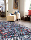 Aurora Waves Collection Area Rug -  Svalbard Rectangle Black  lifestyle 3